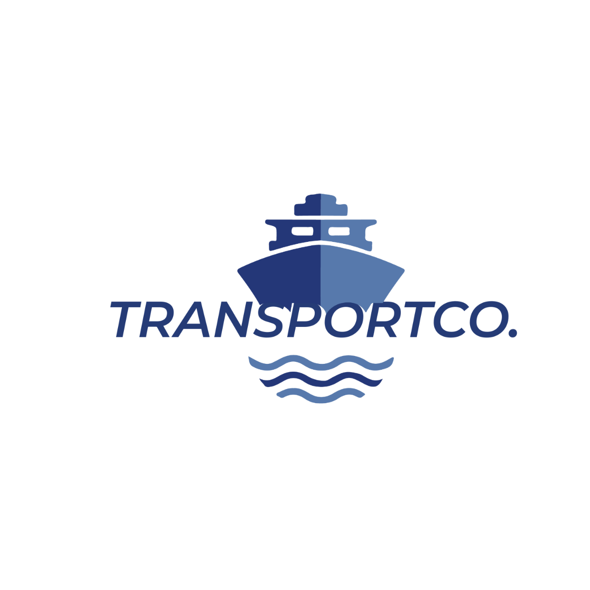 Transport and Logistics Maritime Shipping Company Logo Template
