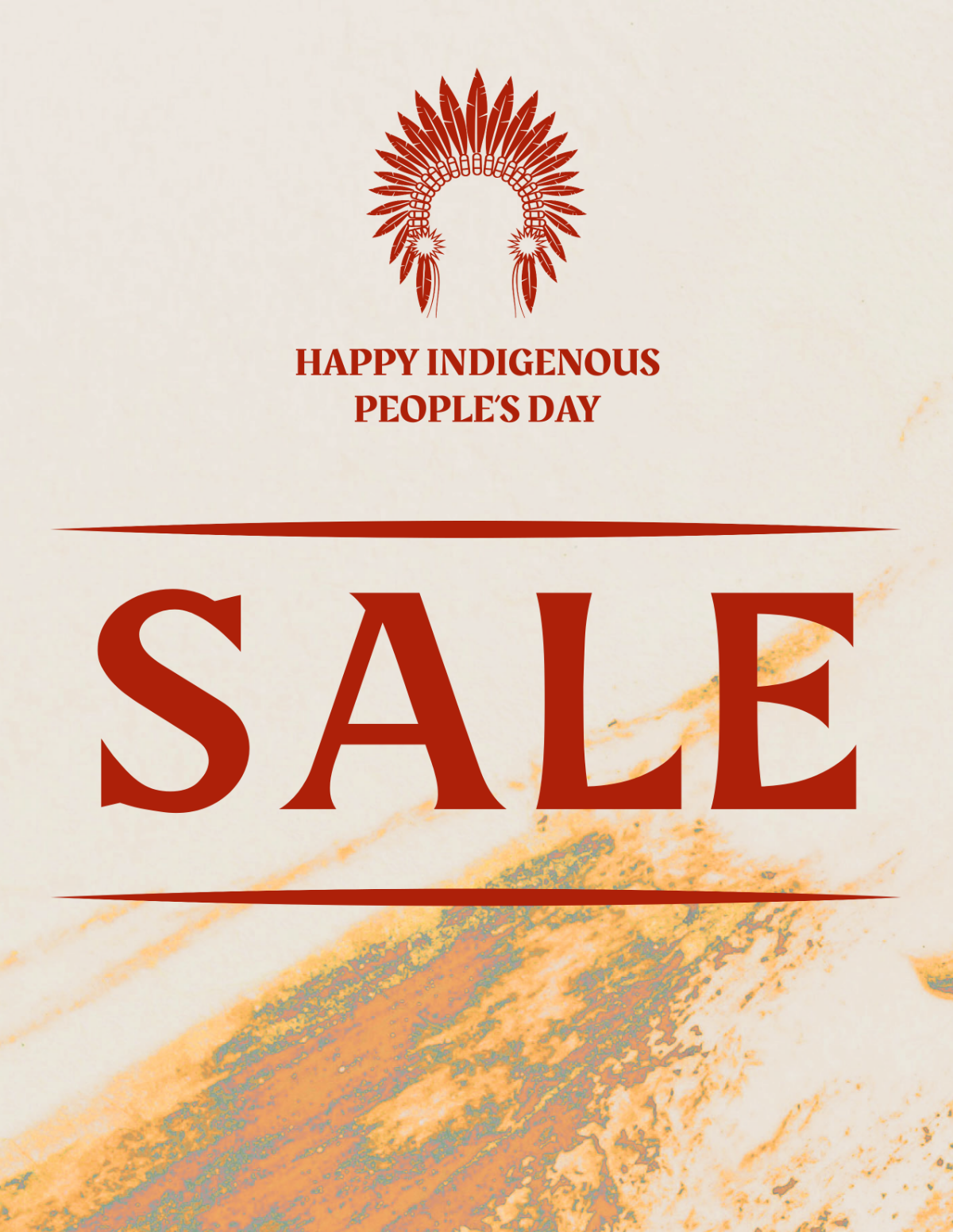 Free Indigenous Peoples' Day Sales Flyer Template