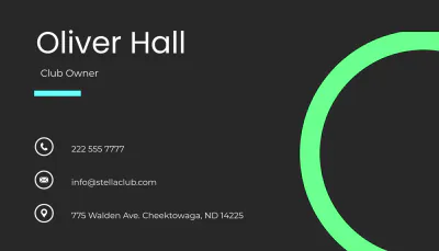 Free Free Horizontal Business Card Template to Edit Online