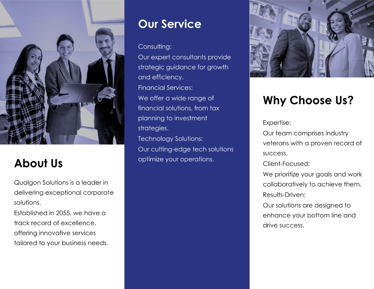 Free Professional Trifold Template to Edit Online