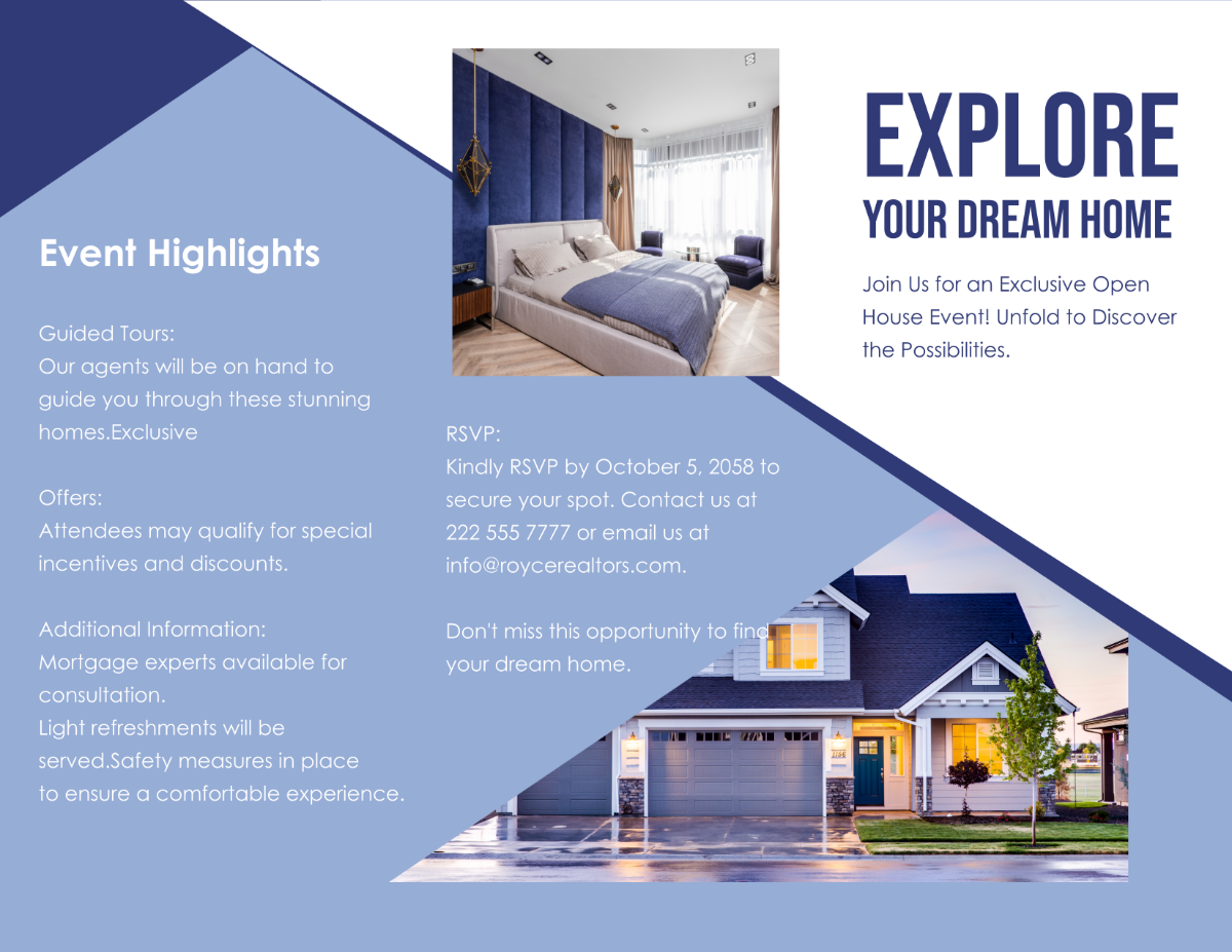 Real Estate Trifold Template