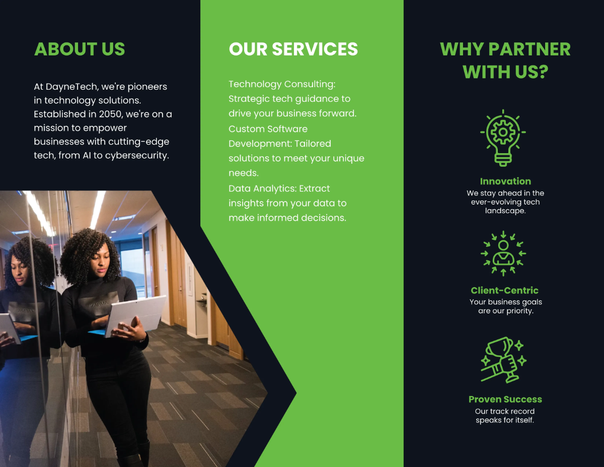 Free Business Trifold Template to Edit Online