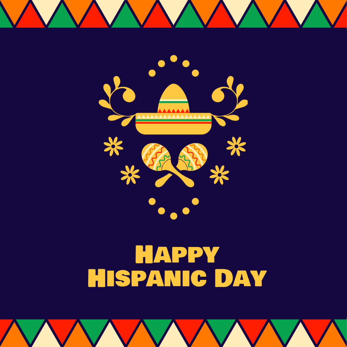 Free Hispanic Day Vector  Template