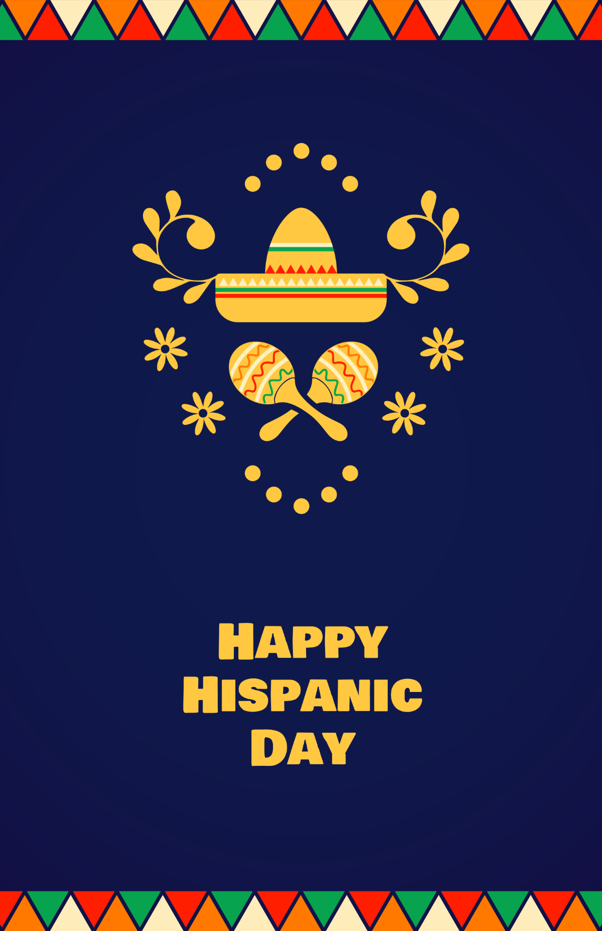 Free Hispanic Day Poster Template