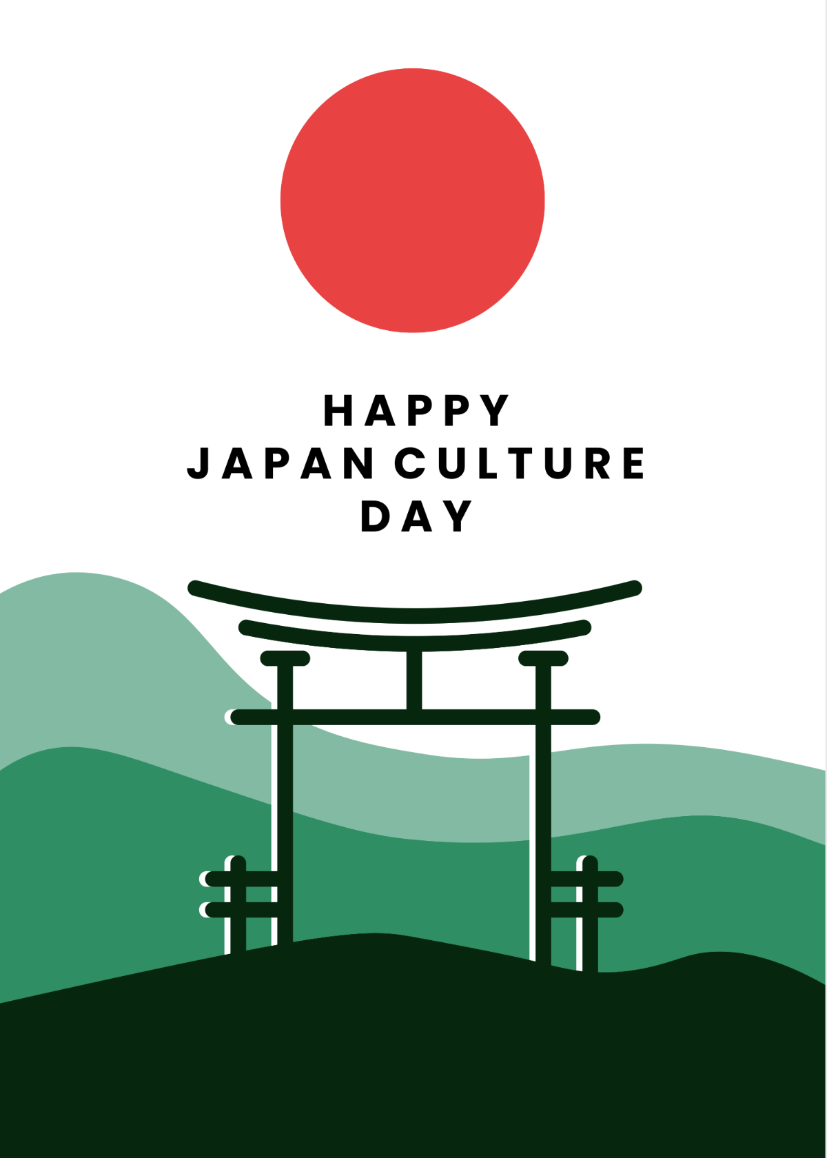 Japan Culture Day Greeting Card Template