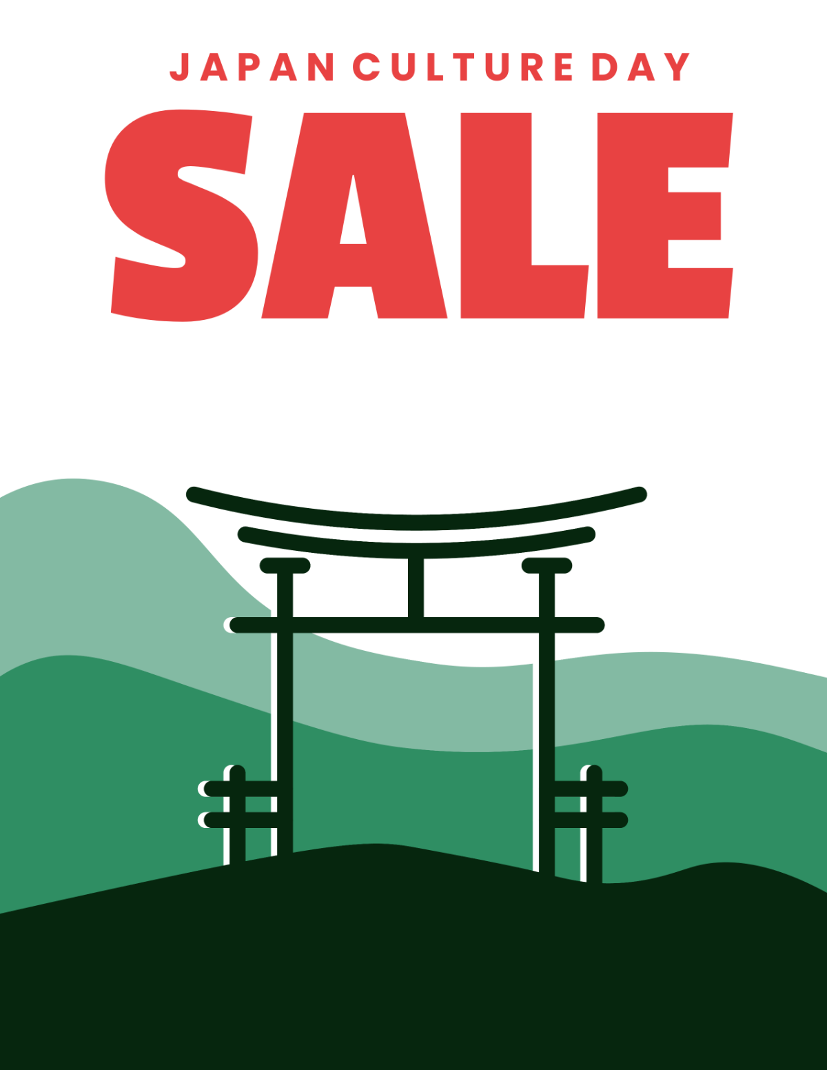 Japan Culture Day Sales Flyer Template