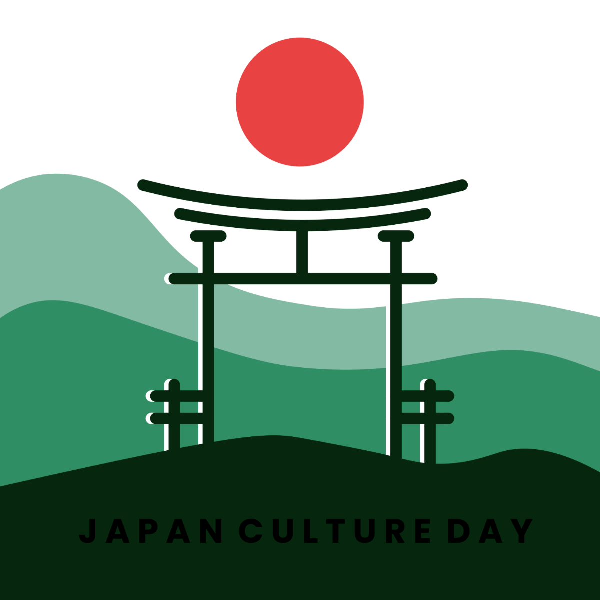 Free Japan Culture Day LinkedIn Post Template