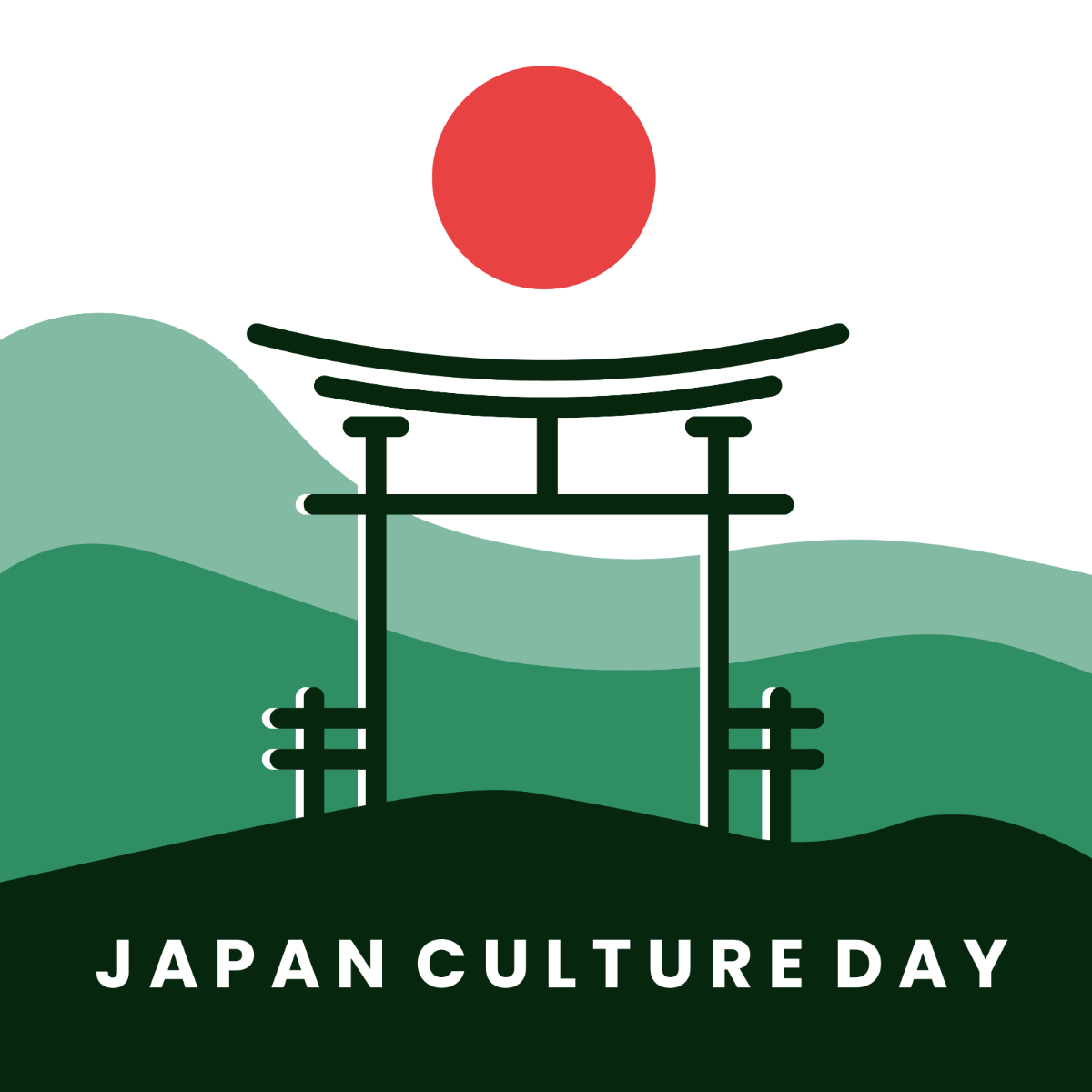 Japan Culture Day WhatsApp Post Template