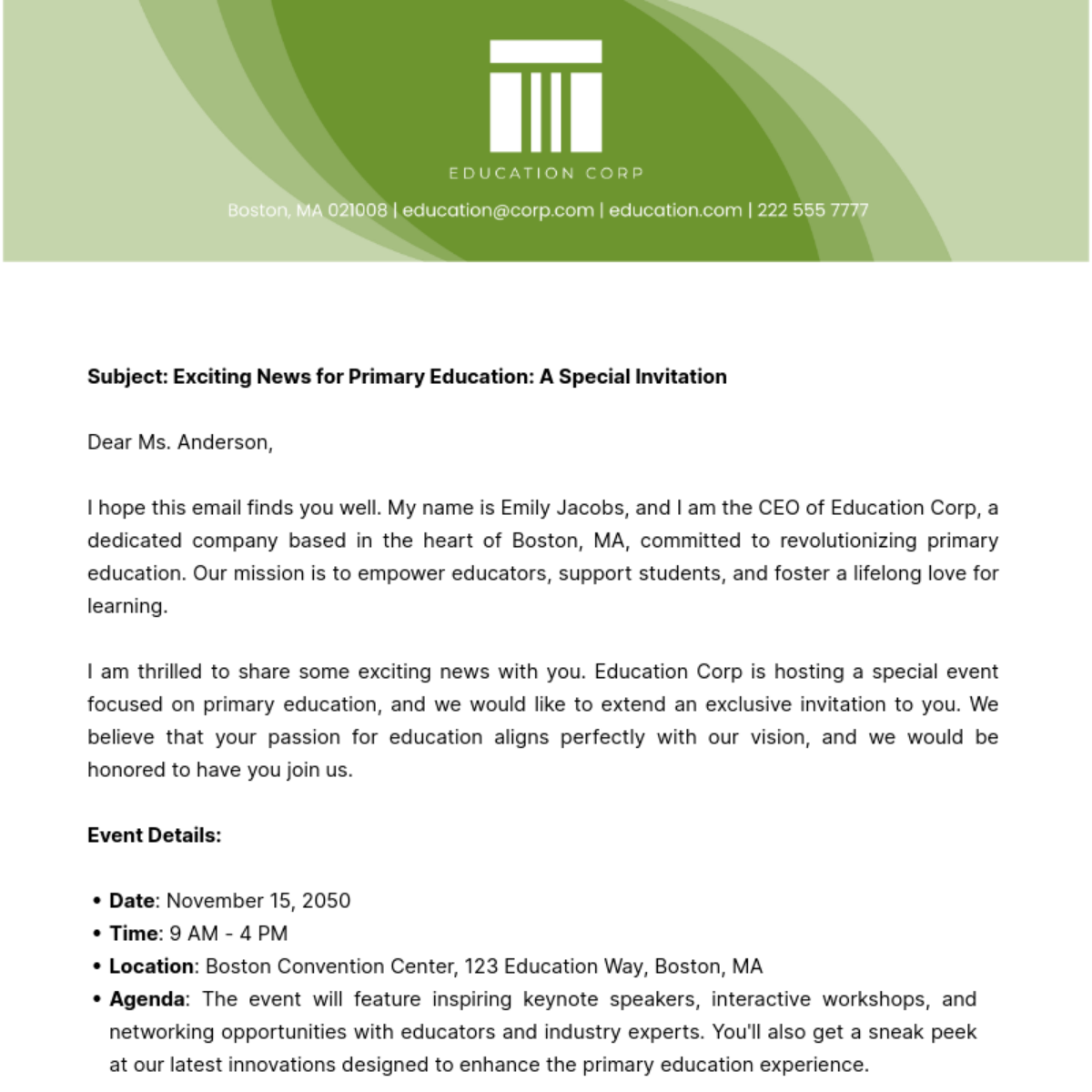 Primary Education Letterhead Template - Edit Online & Download