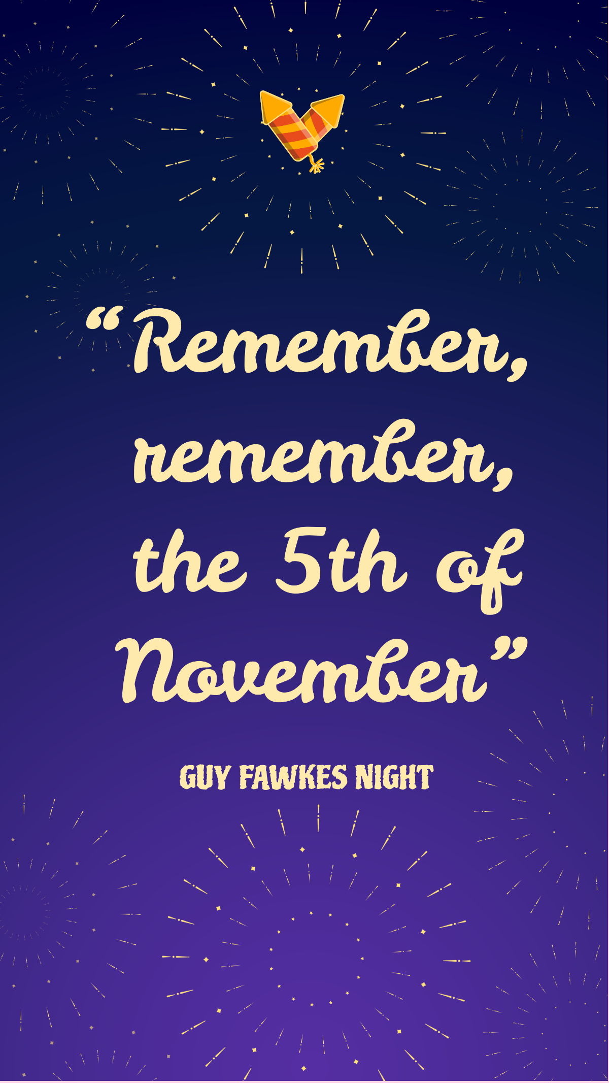 Free Guy Fawkes Night Quote  Template