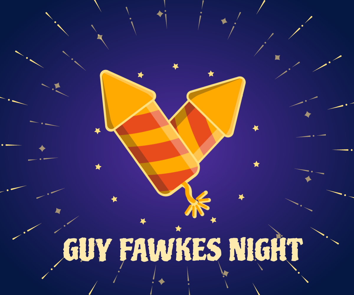 Guy Fawkes Night Ad Banner Template