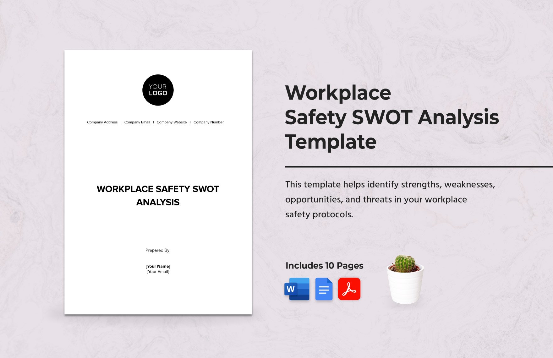 Workplace Safety SWOT Analysis Template