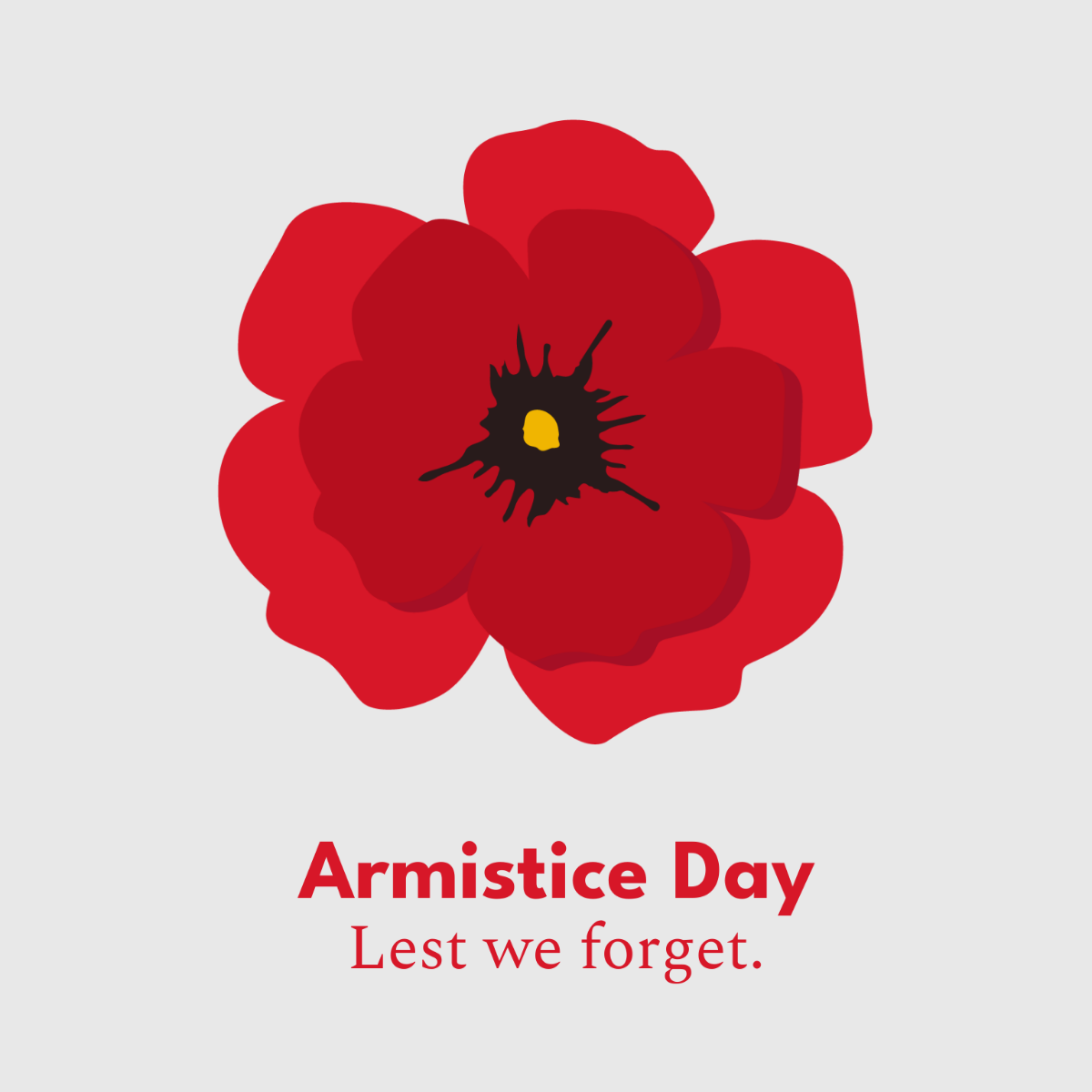 Free Armistice Day Vector Template