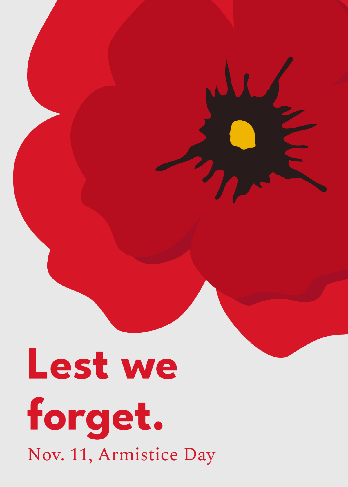Free Armistice Day Greeting Card Template