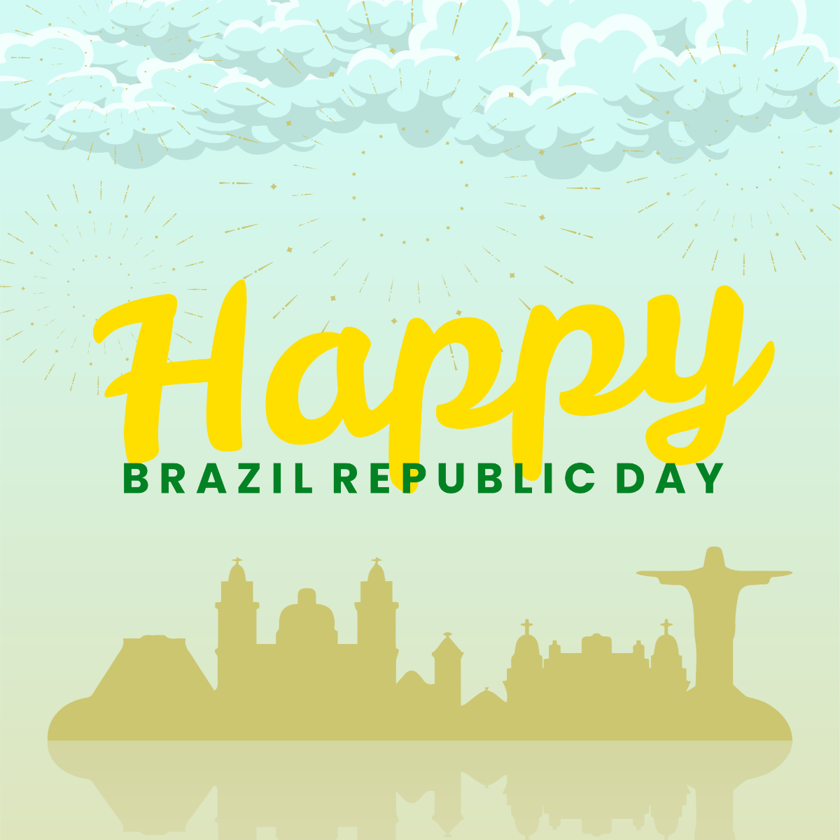 Free Brazil Republic Day Instagram Post Template