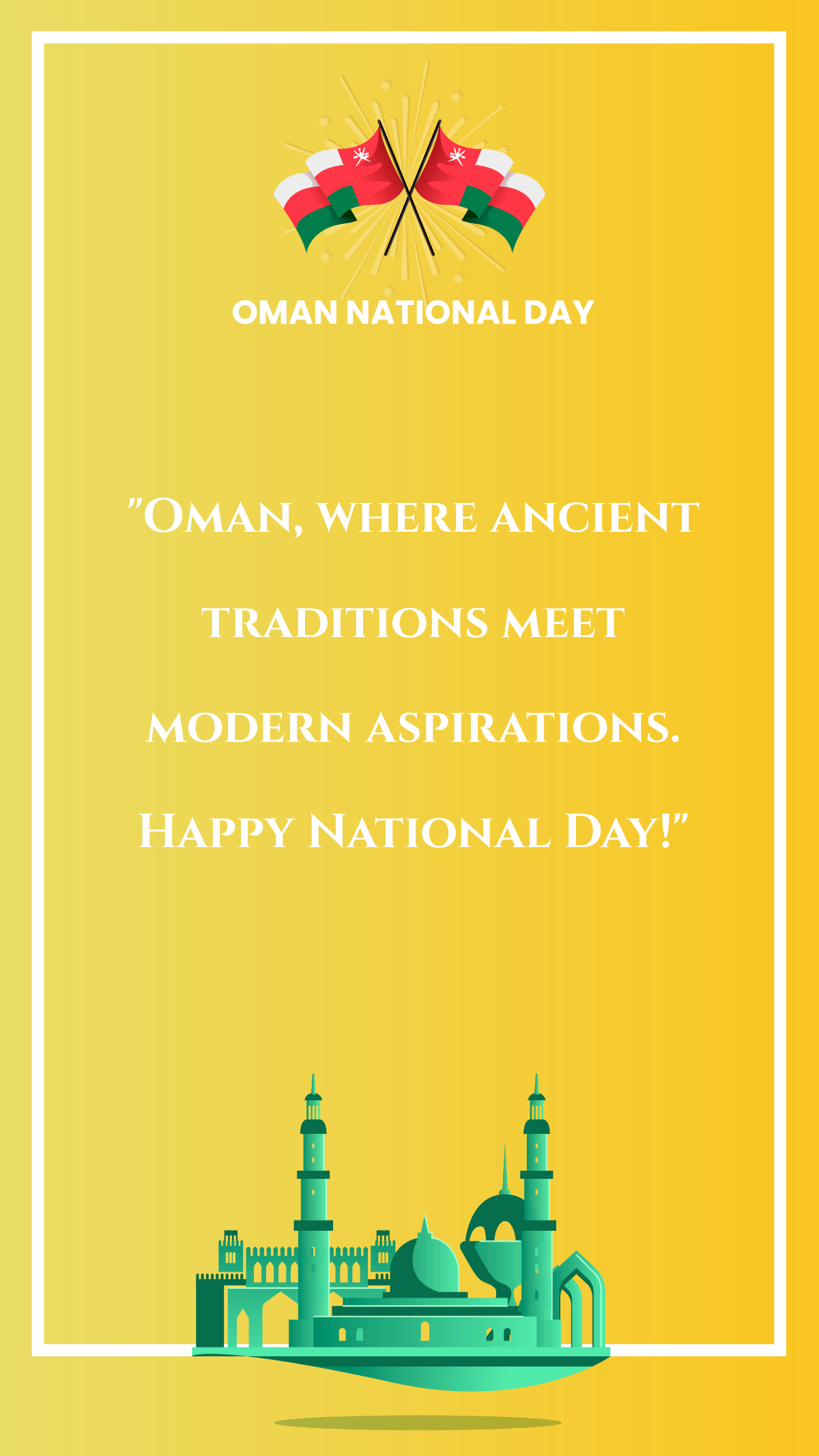 Oman National Day Quote Template