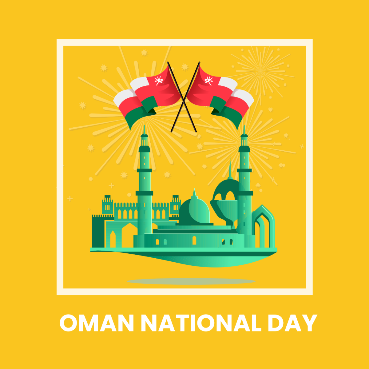 Oman National Day Vector Template