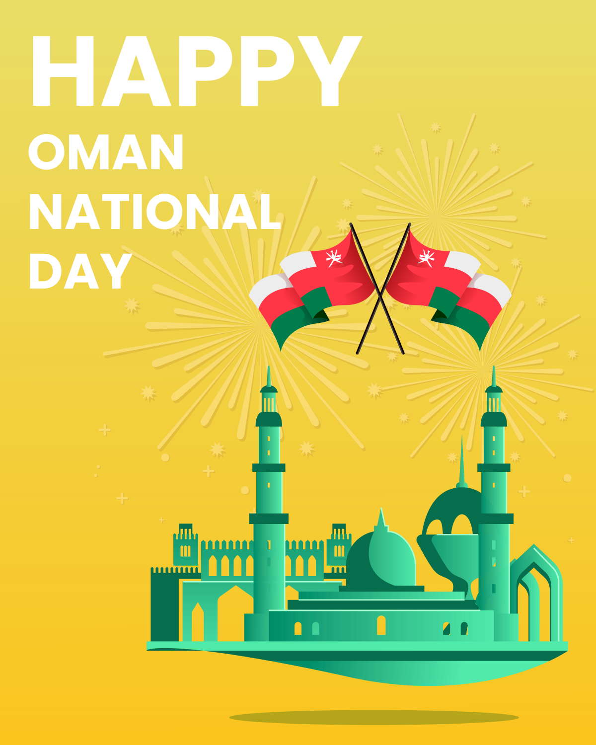 Oman National Day Facebook Post Template