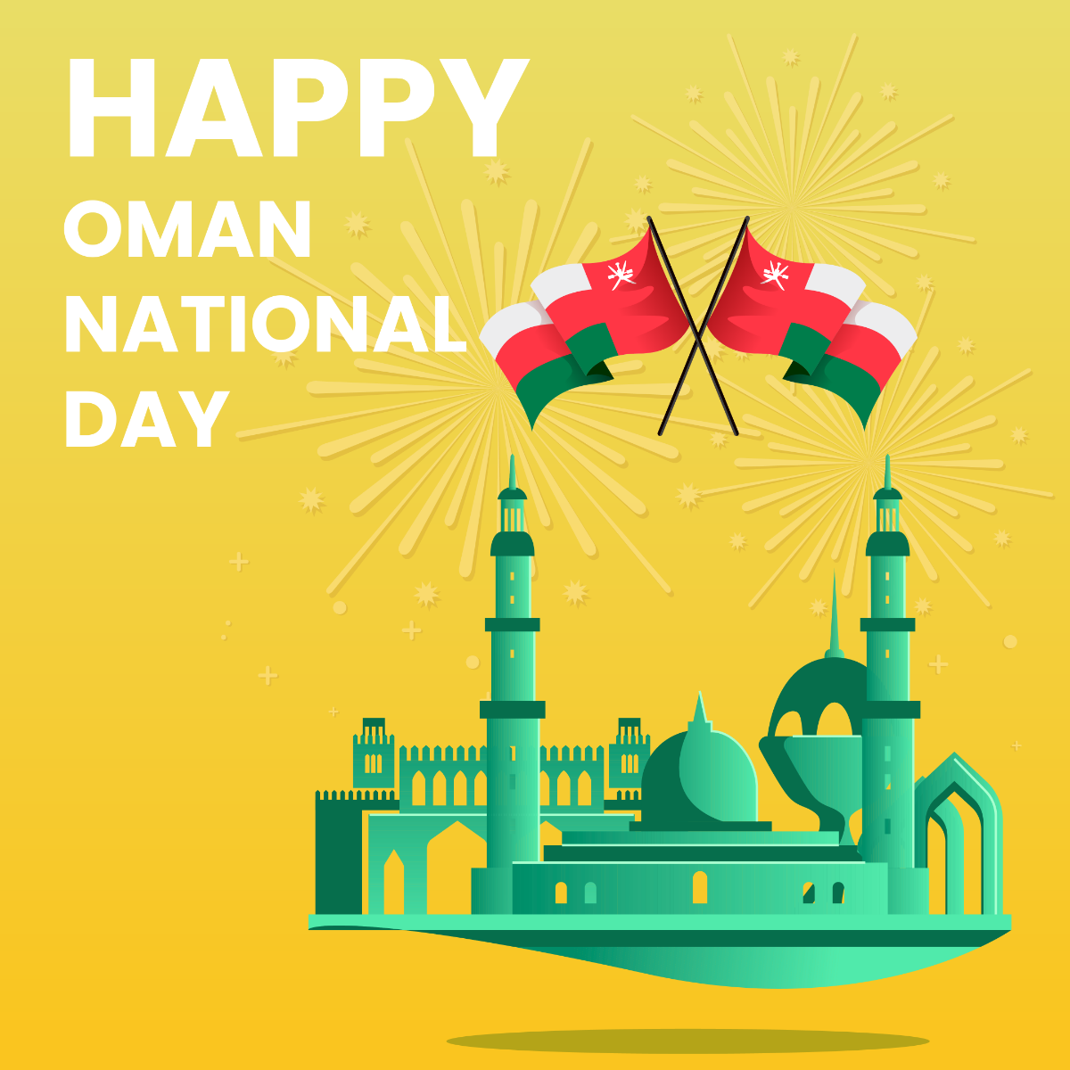 Free Oman National Day Instagram Post Template