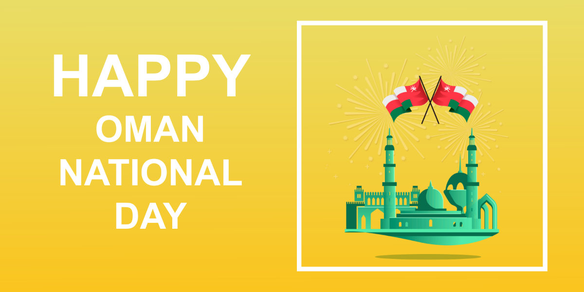Free Oman National Day X Post Template