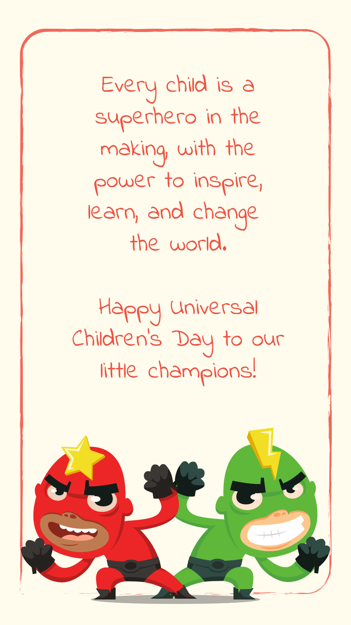 Free Universal Children’s Day Quote Template