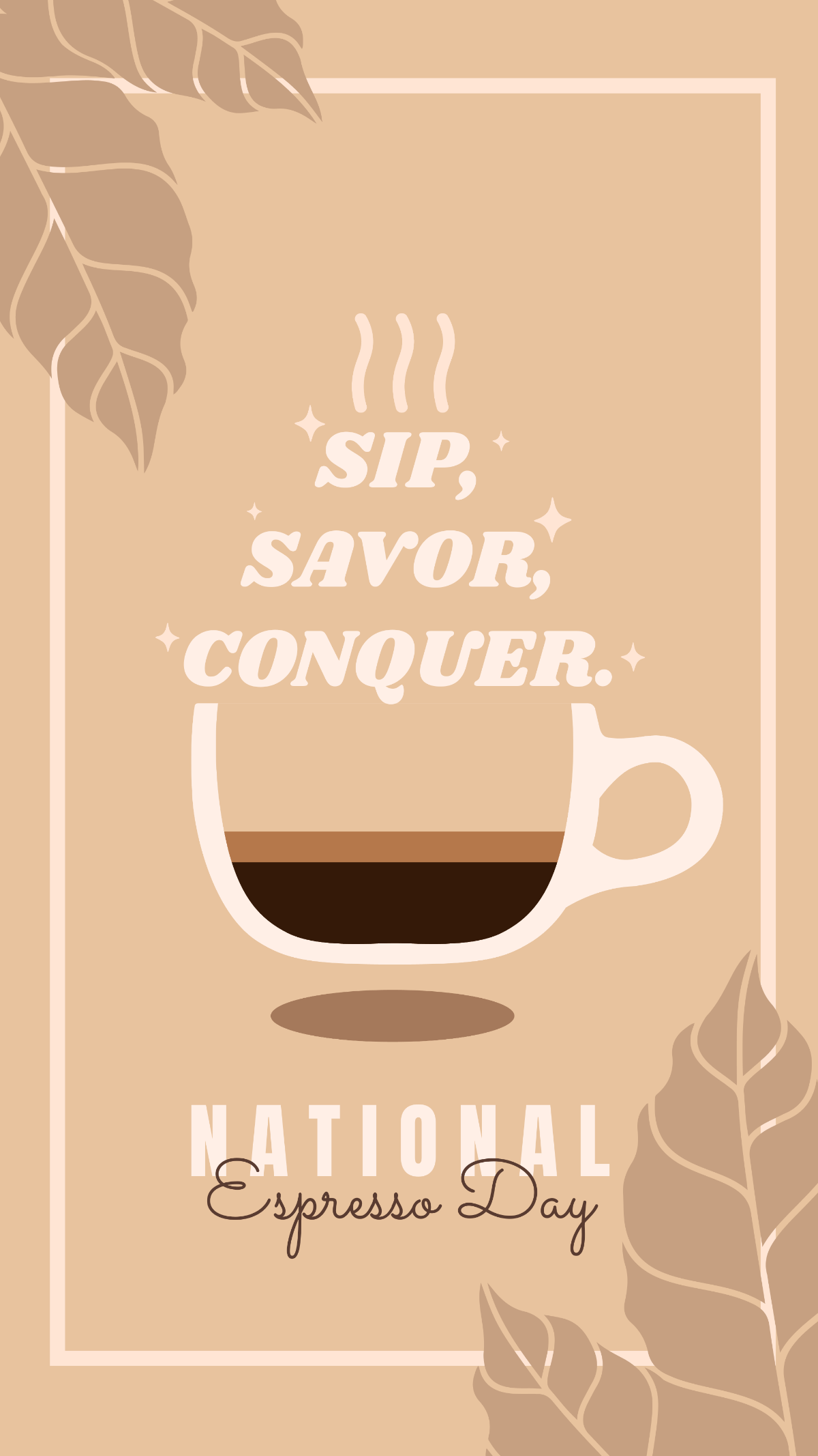 National Espresso Day Quote Template