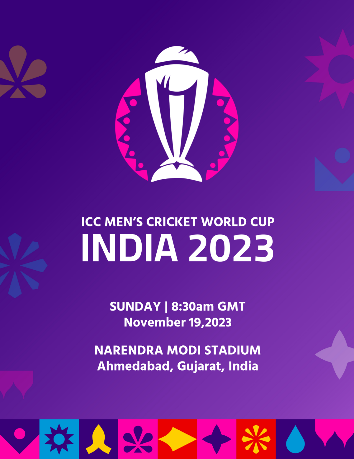 Free 2023 ICC Men's Cricket World Cup Flyer Template