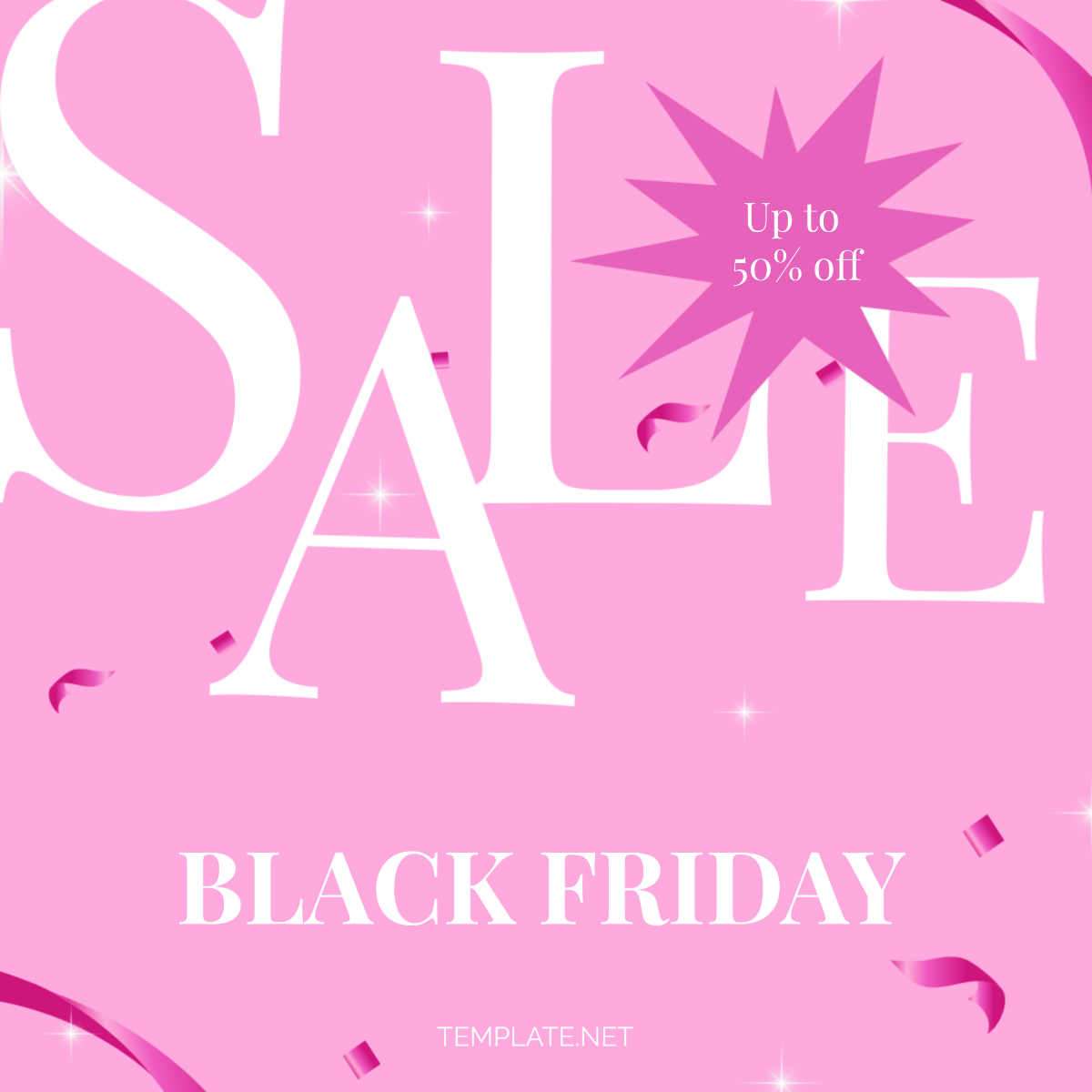 Pink Black Friday Sale Template