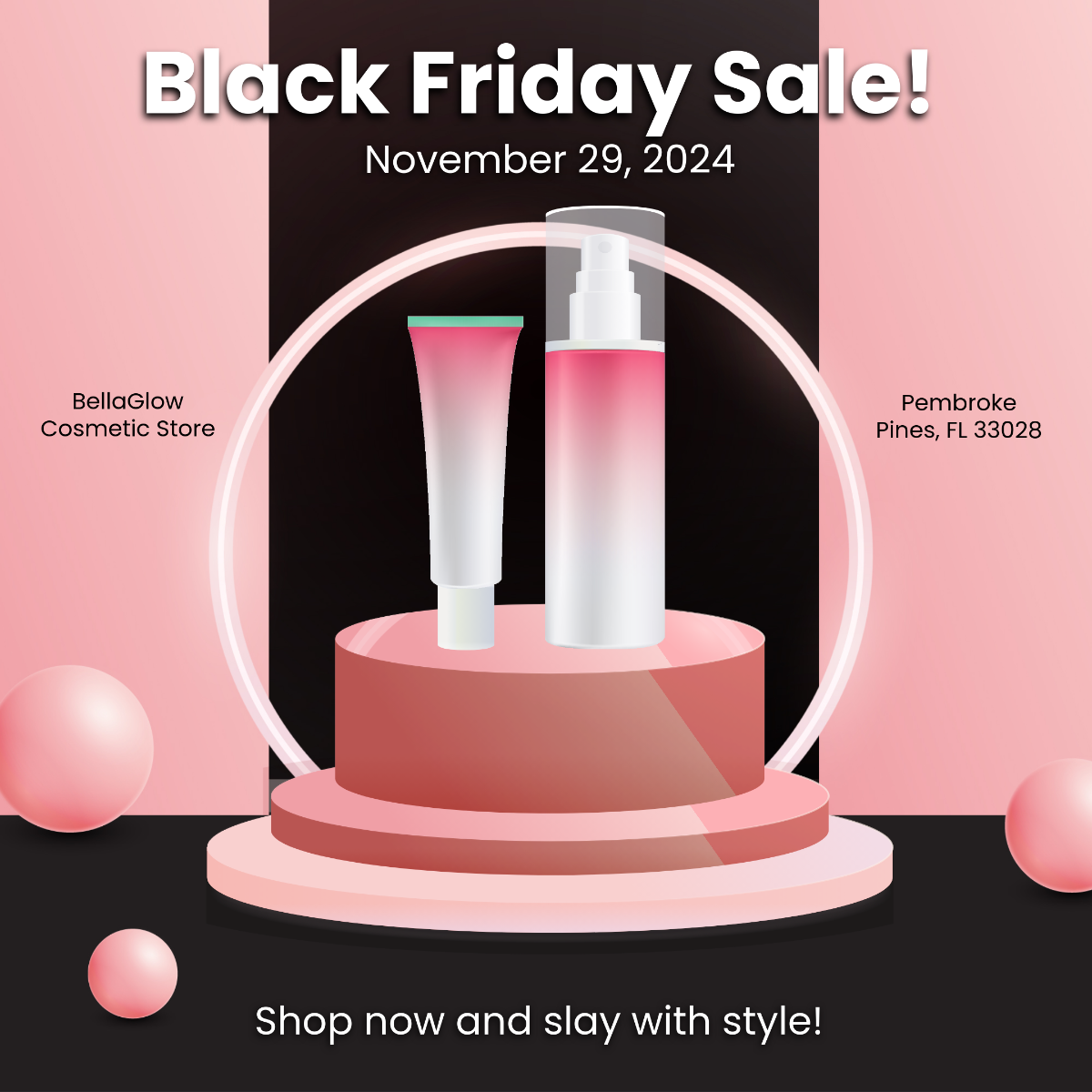 Pink Black Friday Sale Template - Edit Online & Download