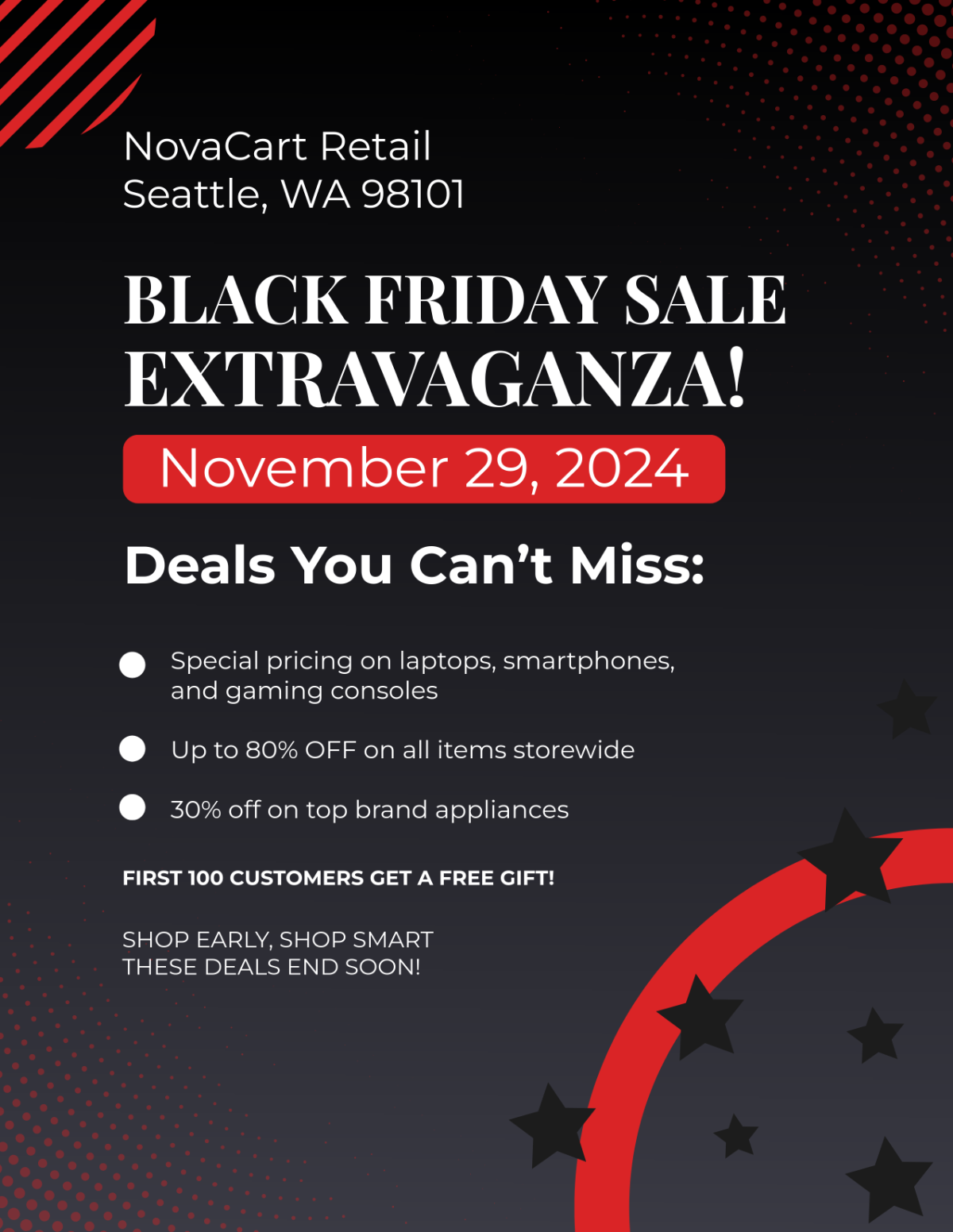 Black Friday Sale Flyer Template - Edit Online & Download