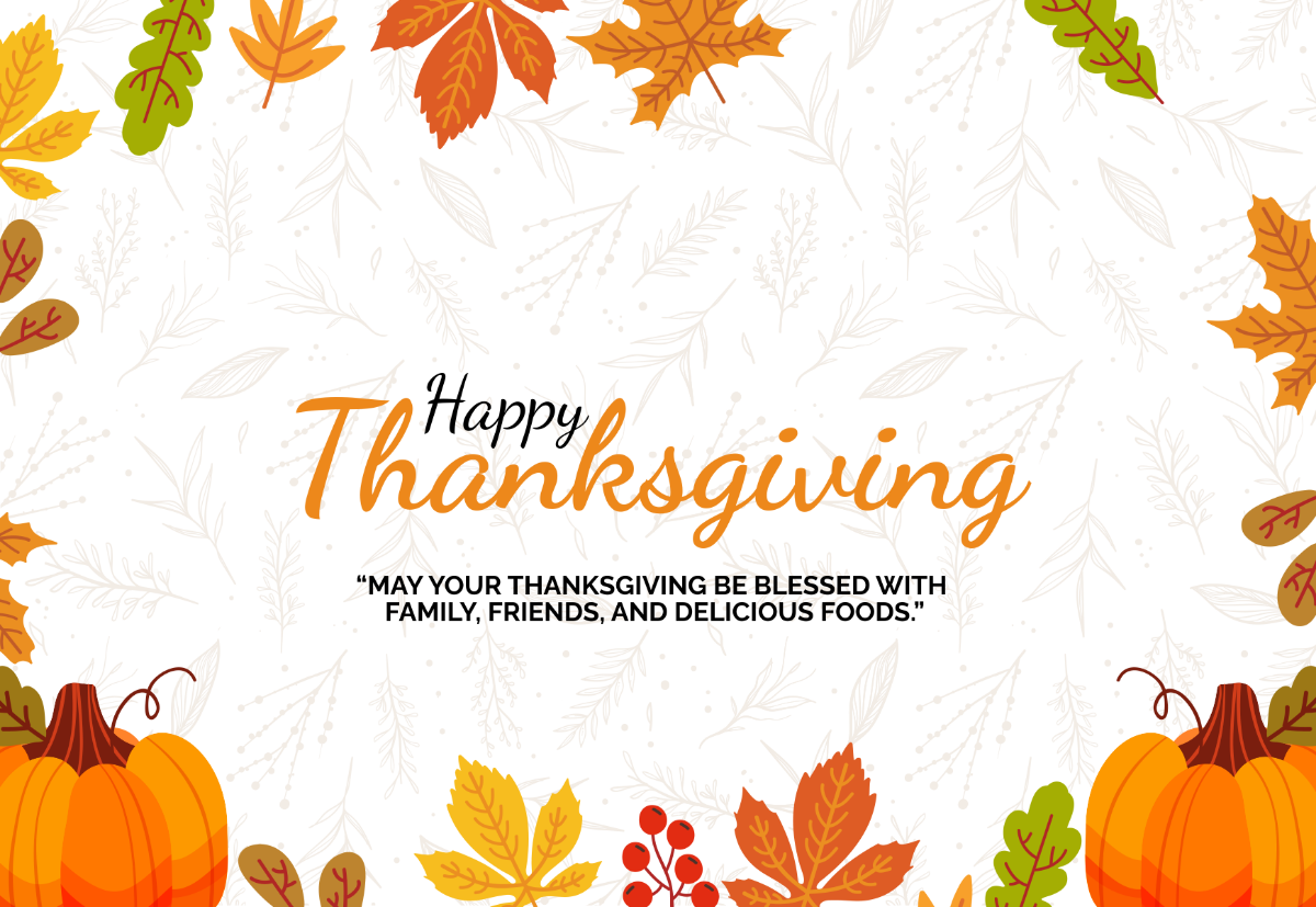 Thanksgiving Gratitude Card Template