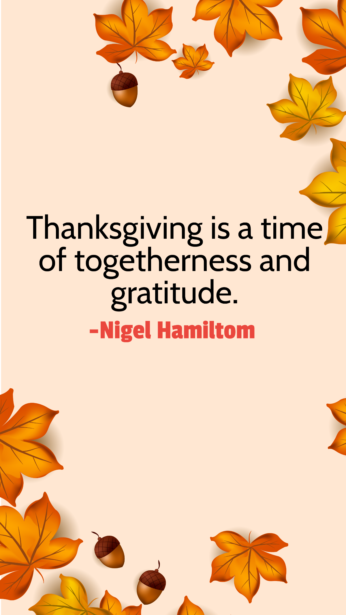 Thanksgiving Day Quote Template