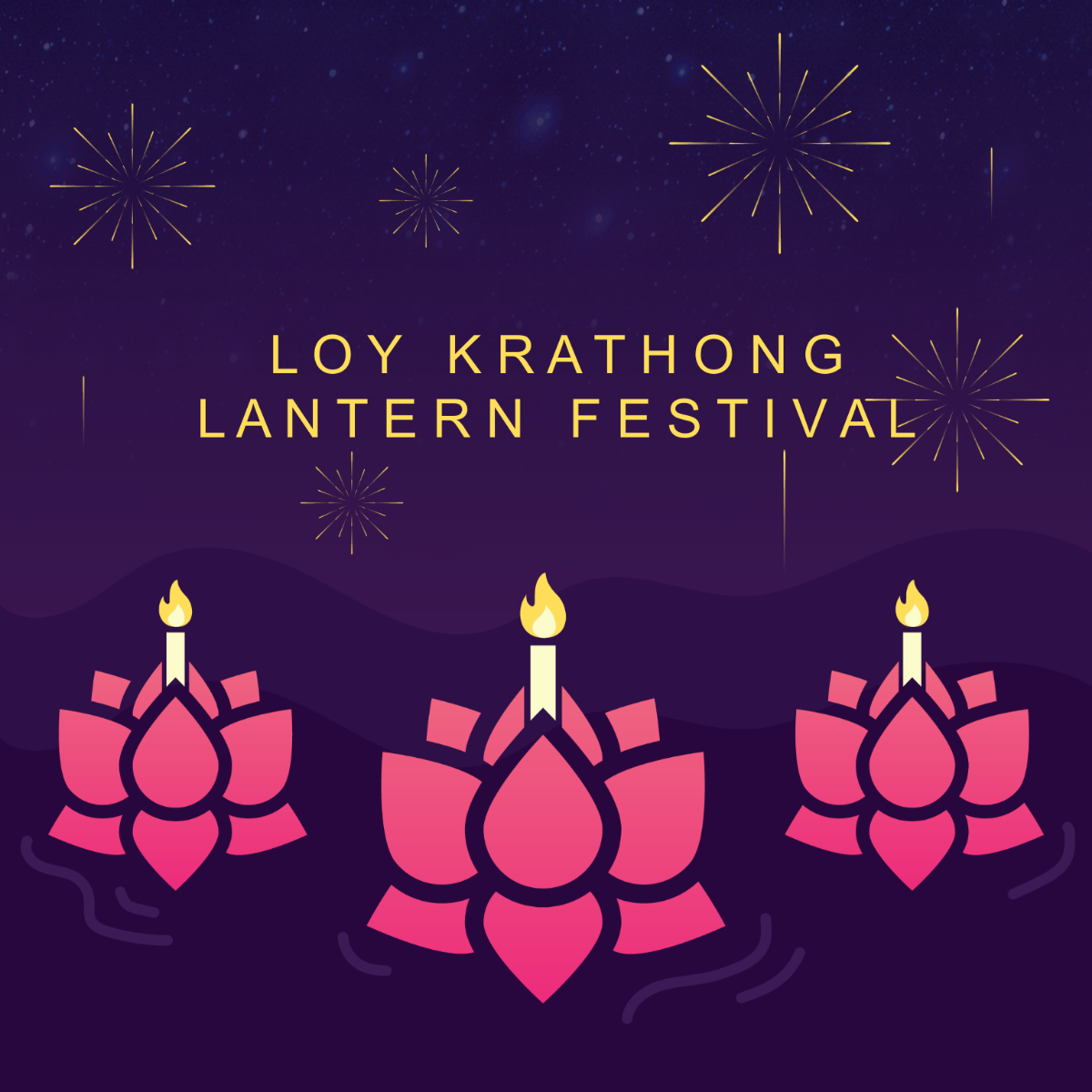 Loy Krathong Lantern Festival Vector  Template