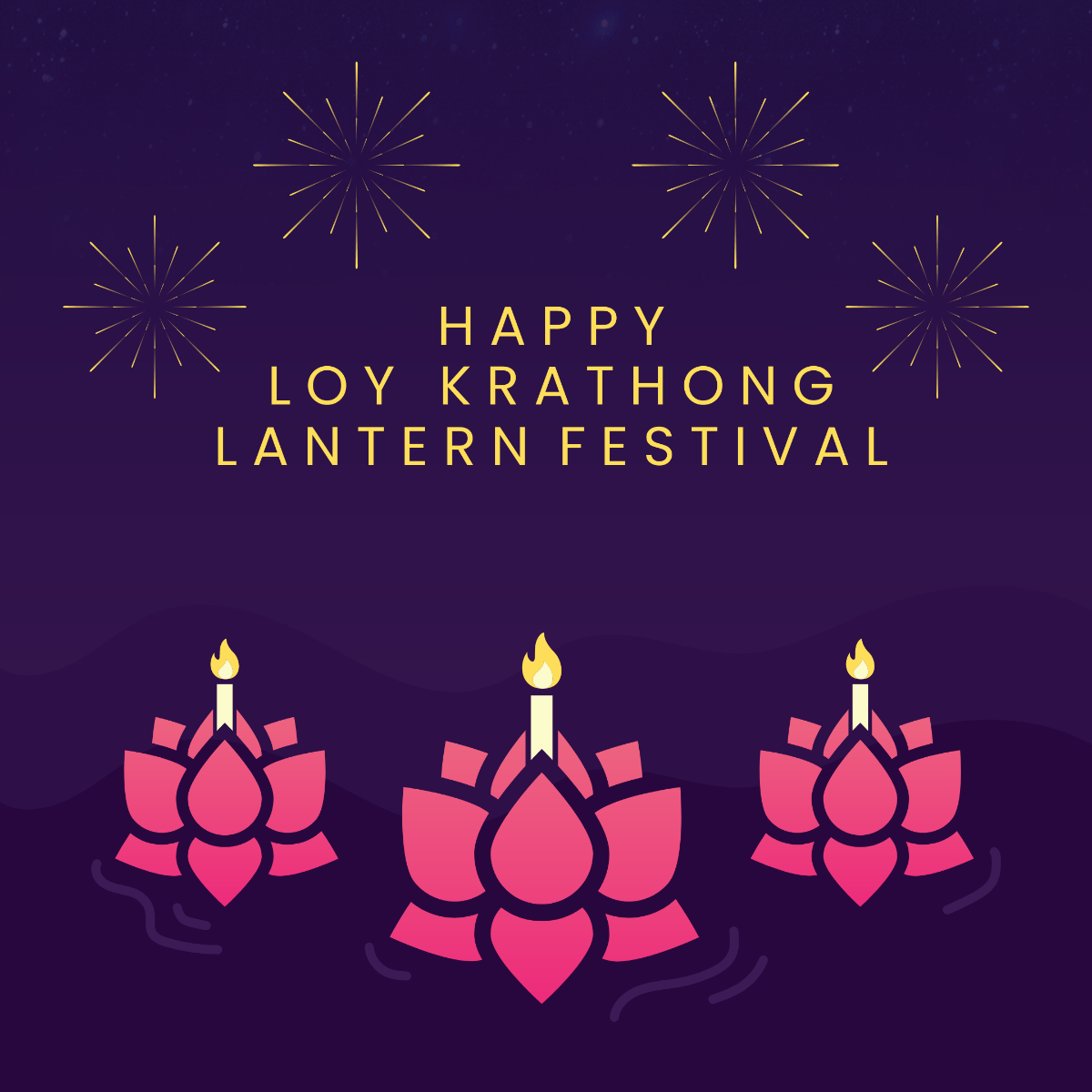 Loy Krathong Lantern Festival Instagram Post