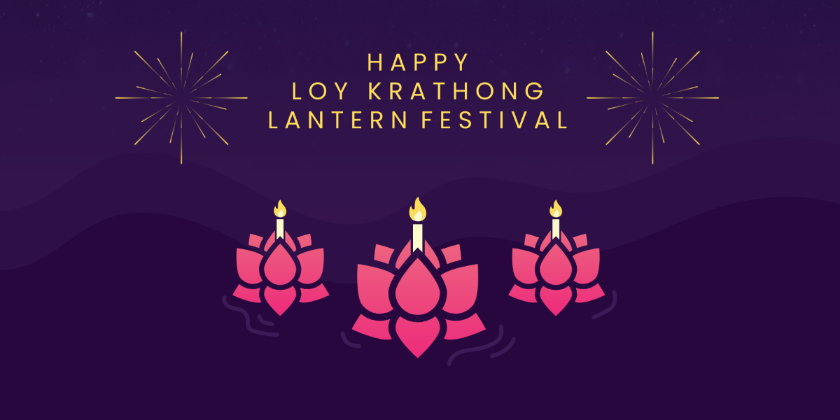 Free Loy Krathong Lantern Festival X Post Template
