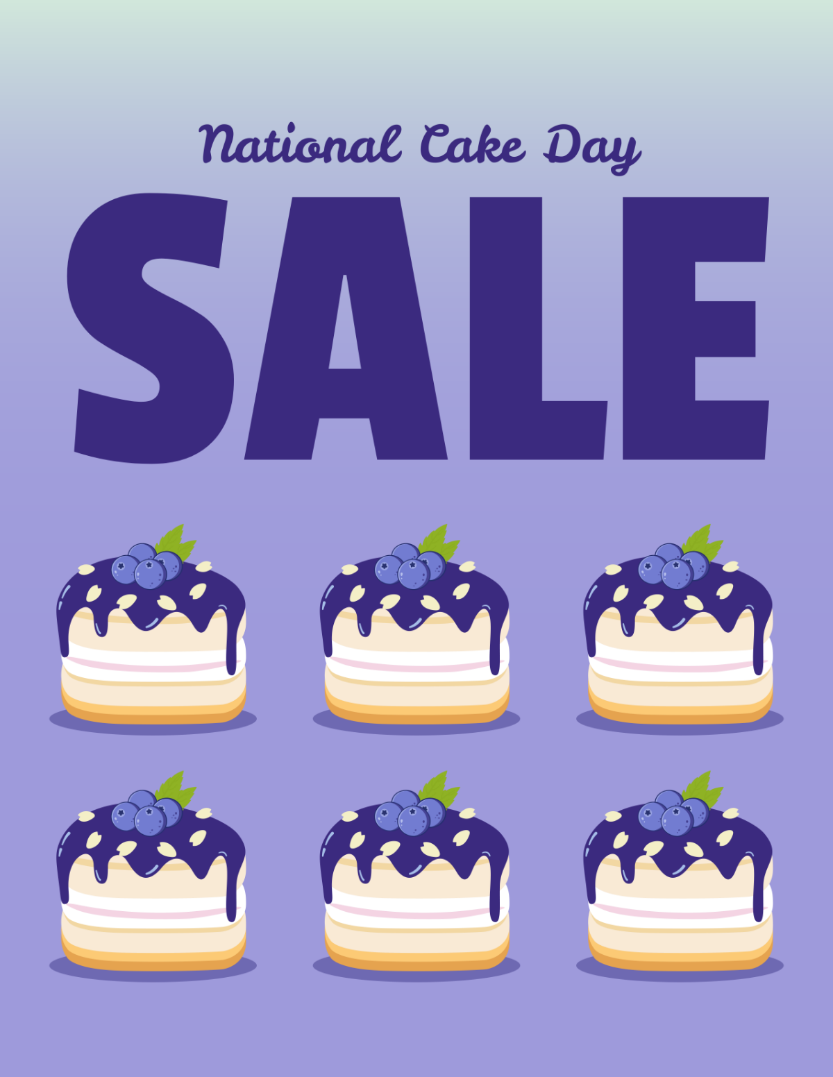 National Cake Day Sales Flyer Template