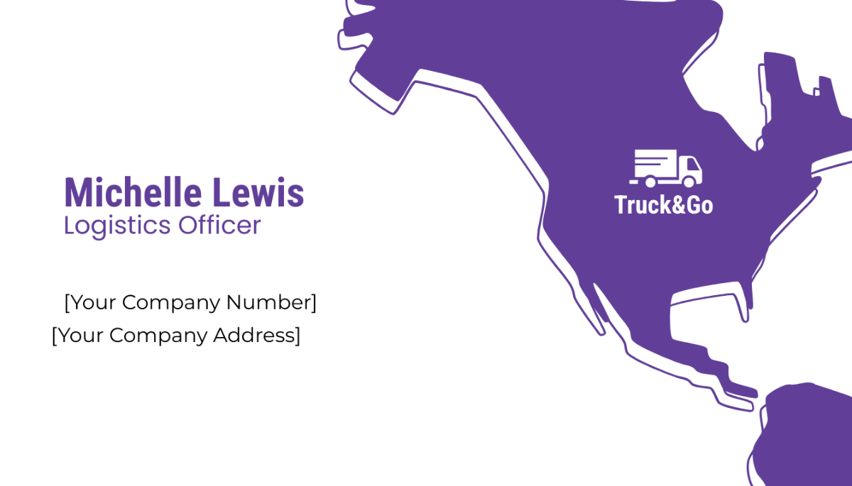 Free Truck Transport Business Card Template
