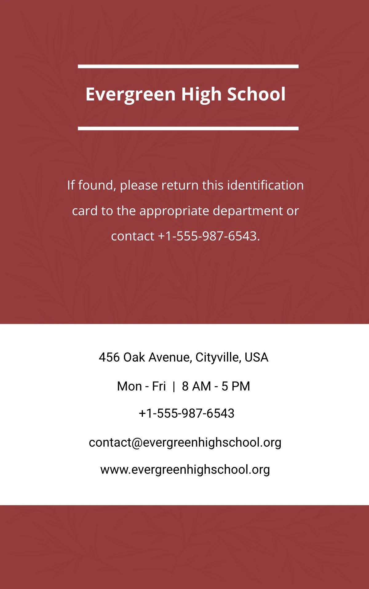 Free Professional Teacher ID Card Template to Edit Online