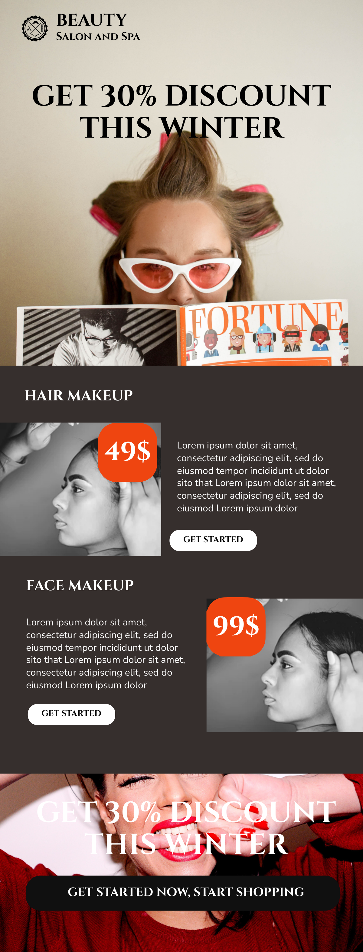 Salon Email Ad Template