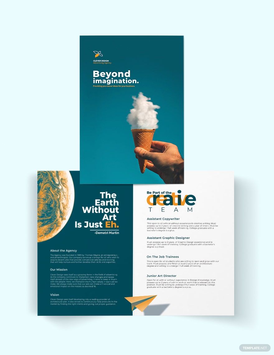 Creative Company Profile Bi-fold Brochure Template