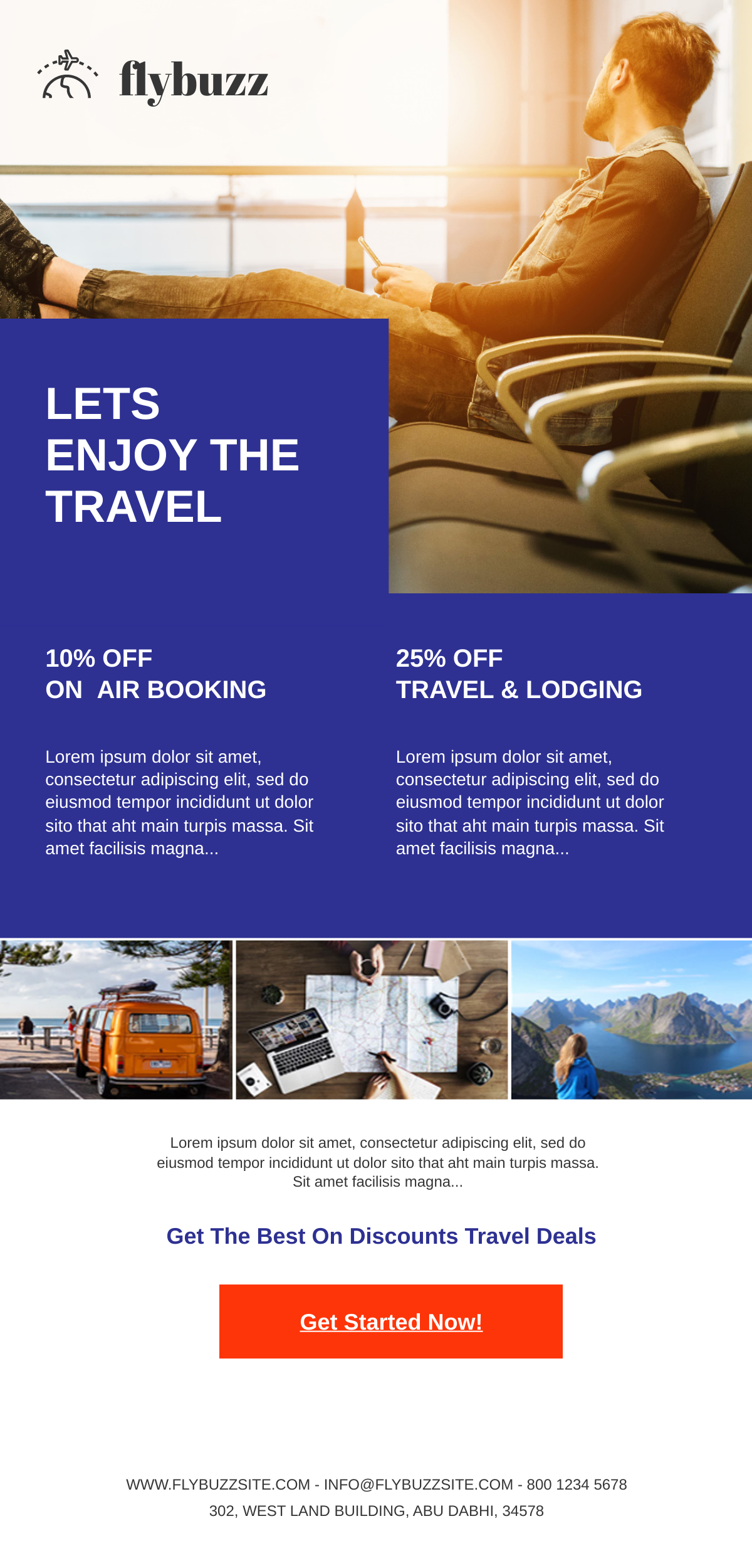 Travel Email Ad Template