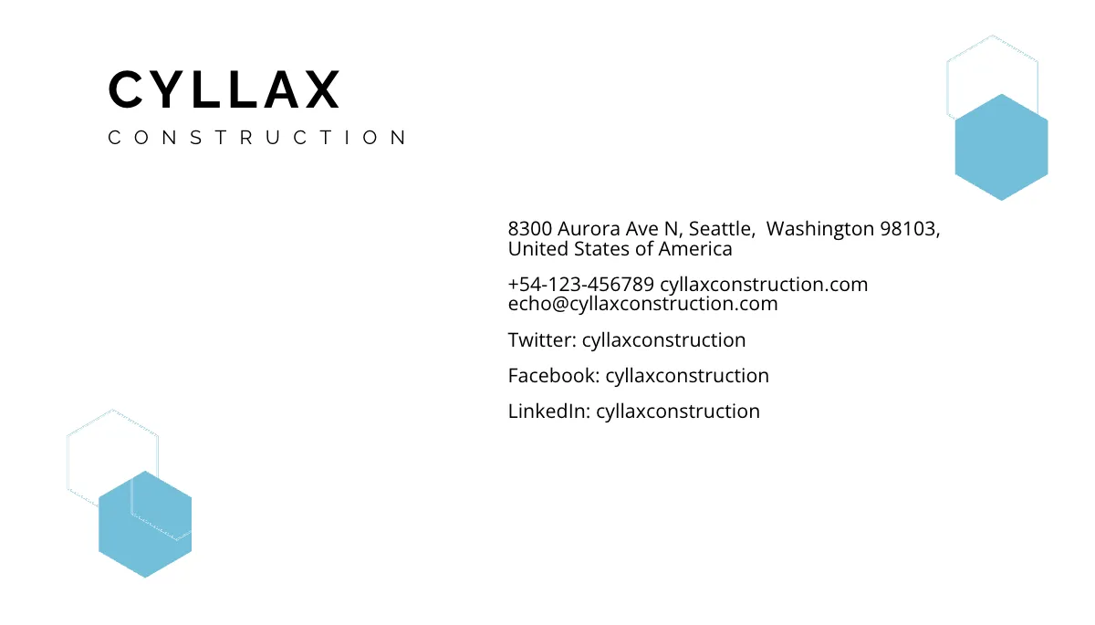 Free Commercial Construction Business Card Template to Edit Online