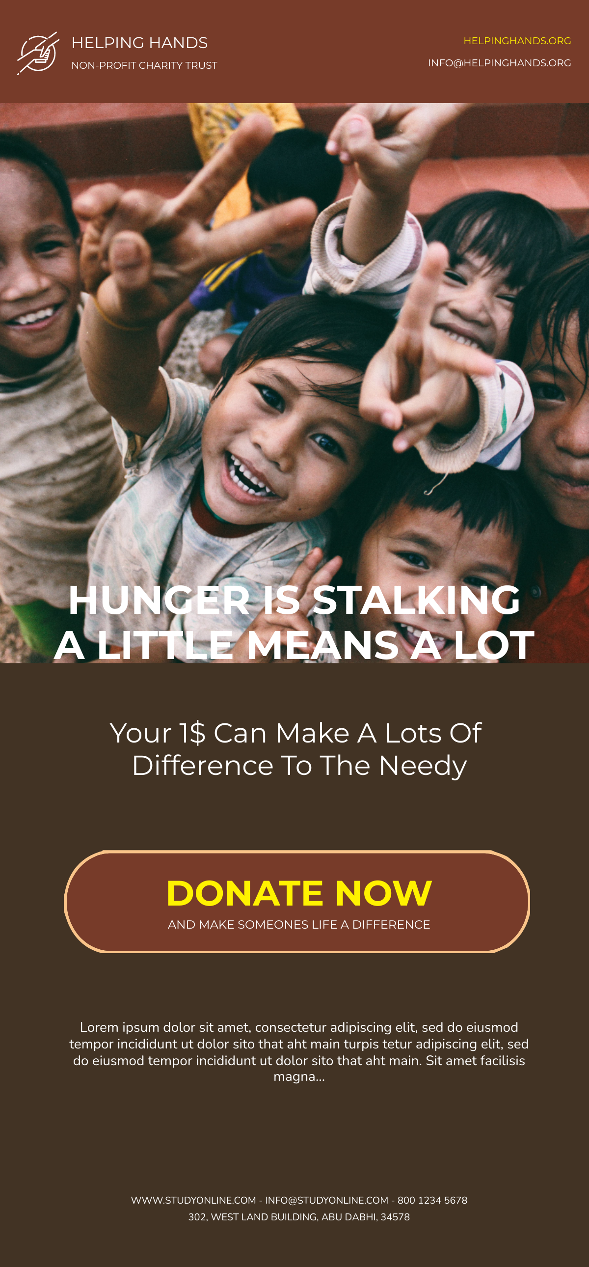 Non Profit Email Ad Template