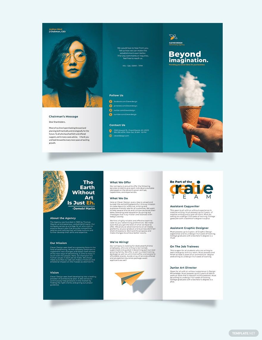 Creative Company Profile Tri-fold Brochure Template