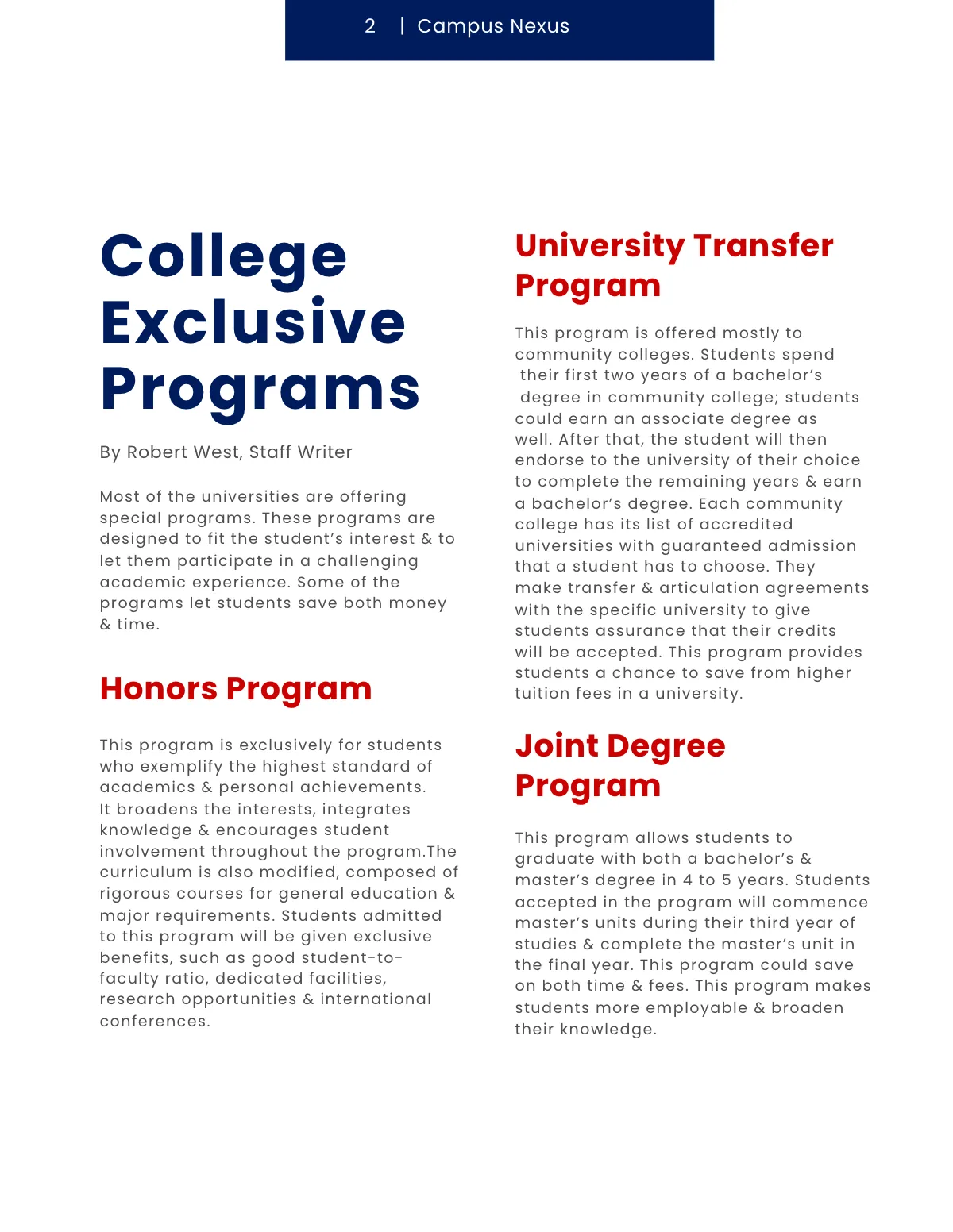 Free Educational Magazine Template to Edit Online