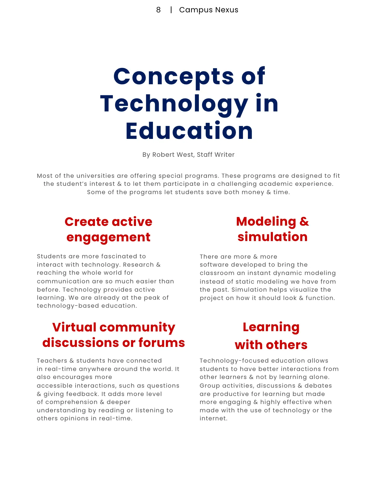 Free Educational Magazine Template to Edit Online