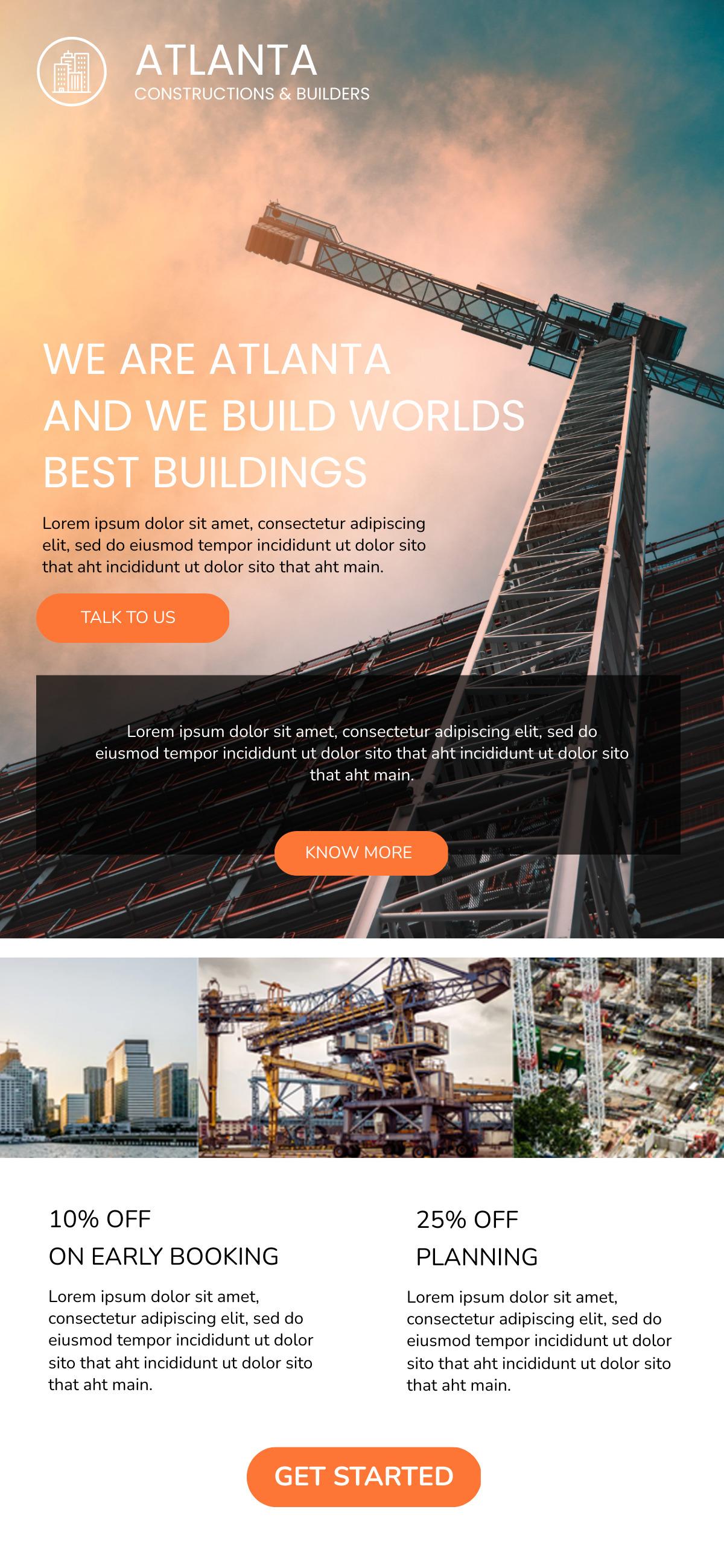 Construction Email Ad Template