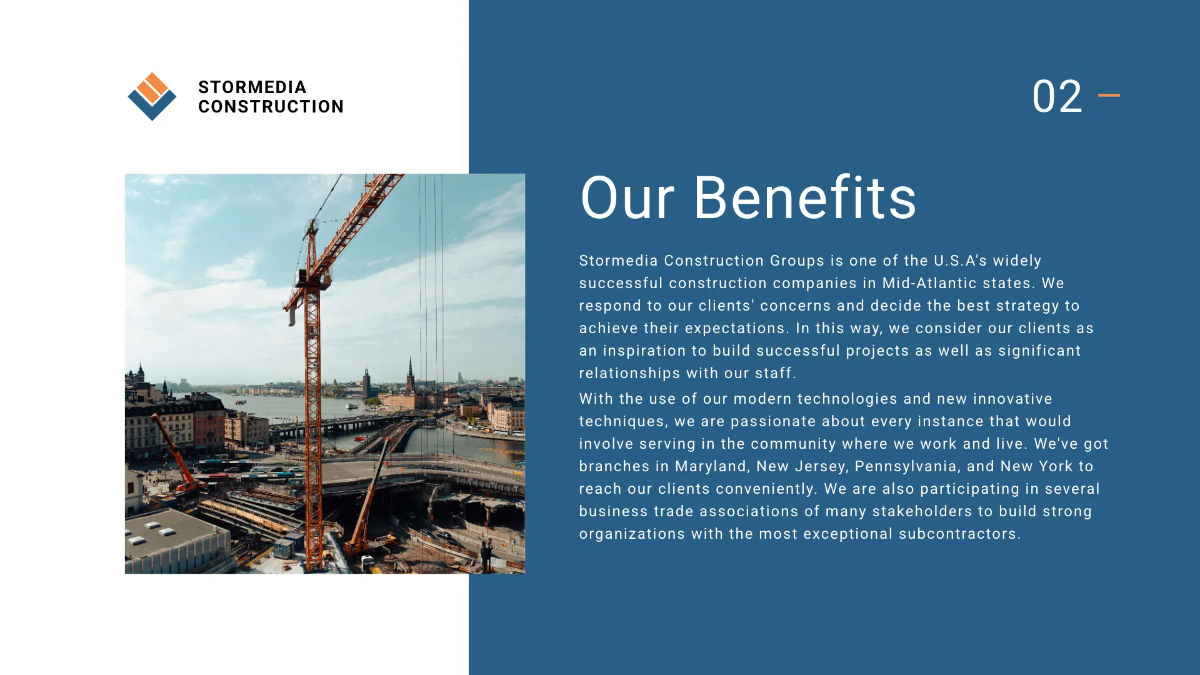 Free Sample Construction Presentation Template to Edit Online