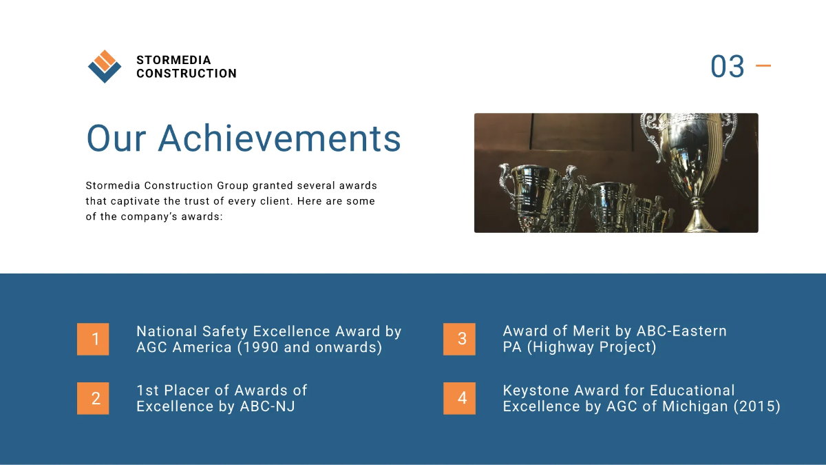 Free Sample Construction Presentation Template to Edit Online