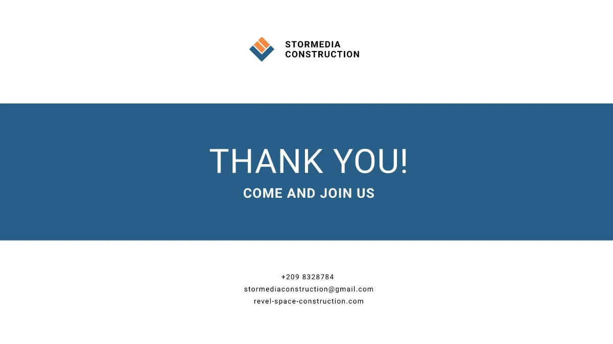 Free Sample Construction Presentation Template to Edit Online